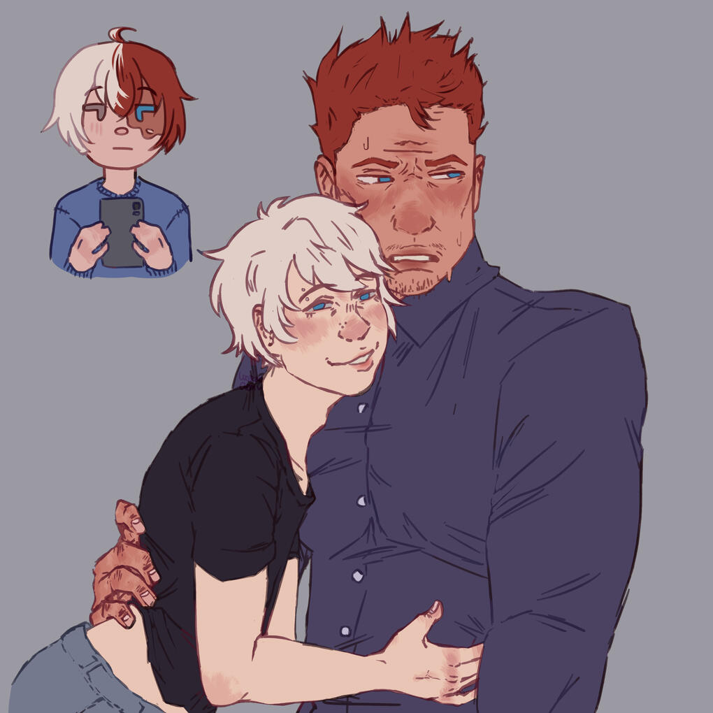 Civilian Touya and Enji Flat Color